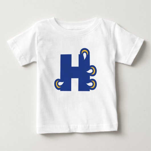 ヒルベルト大学 H ベビーTシャツ (正面)