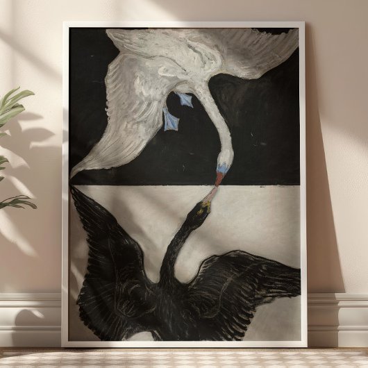 ヒルマ・アフ・クリントによる「白鳥」ヴィンテージアート ポスター