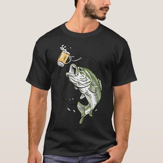 ヒレで固定 - 赤い魚の尾 Tシャツ (正面)