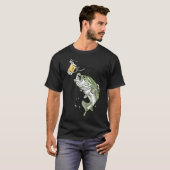 ヒレで固定 - 赤い魚の尾 Tシャツ (正面フル)