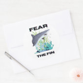 ヒレザメを恐れる ラウンドシール (封筒)