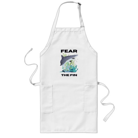 ヒレザメを恐れる ロングエプロン (正面)