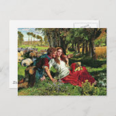 ヒレリングするドイツの羊飼い：羊飼い ポストカード (正面/裏面)