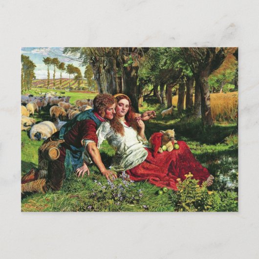 ヒレリングするドイツの羊飼い：羊飼い ポストカード (正面)