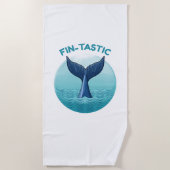 ヒレ味のビーチタオル ビーチタオル (正面)