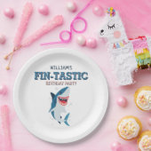 ヒレ味シャーク海誕生日 ペーパープレート (パーティー)