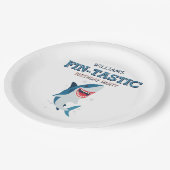 ヒレ味シャーク海誕生日 ペーパープレート (アングル)