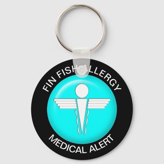 ヒレ魚アレルギーのキーチェーン キーホルダー (正面)