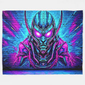 ヒロイックサイバーパンクヴィーベ フリースブランケット (正面(横))