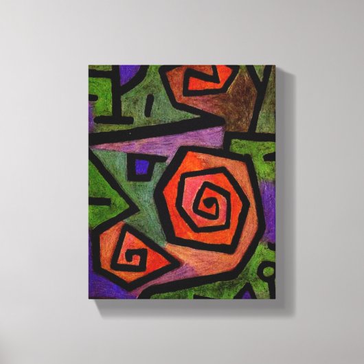 ヒロイックバラバイポールクレー抽象芸術アート キャンバスプリント (正面)