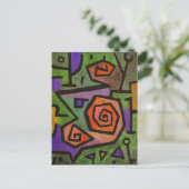 ヒロイックバラ抽象芸術バイポールクレー ポストカード (スタンド正面)