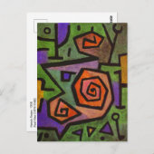 ヒロイックバラ抽象芸術バイポールクレー ポストカード (正面/裏面)