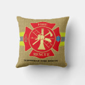 ヒロイックファイアファイターマルチーズクロスデザイン クッション (裏面)