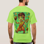 "ヒロイックChhota Bheem漫画Tシャツ子供へ- Vi Tシャツ (裏面)