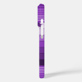 ヒロハワイアンパームズストライプのパープル Case-Mate iPhoneケース (裏面 / 左)