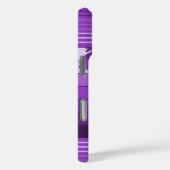 ヒロハワイアンパームズストライプのパープル Case-Mate iPhoneケース (裏面 / 右)