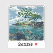 ヒロハワイビッグアイランドカメビーチヴィンテージ シール (シート)