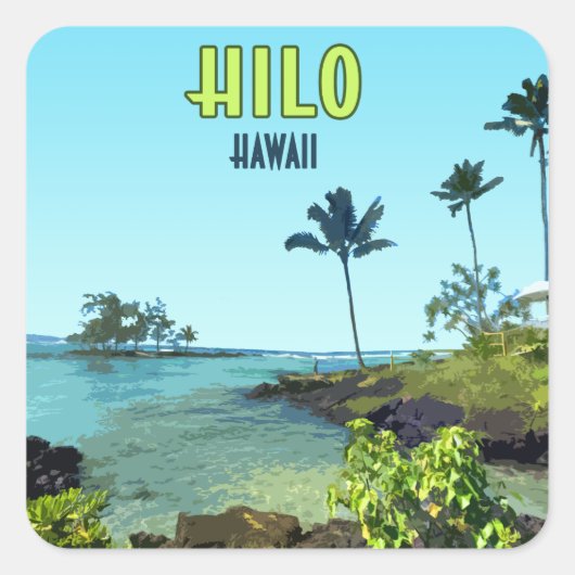 ヒロビッグアイランドハワイビーチヴィンテージ スクエアシール (正面)