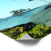 ヒロビッグアイランドハワイビーチヴィンテージ ポスター (角)