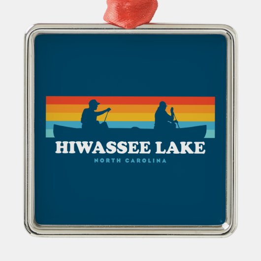 ヒワシーレイクノースカロライナ州カヌー メタルオーナメント (正面)
