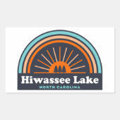 ヒワシーレイクノースカロライナ虹 長方形シール (正面)