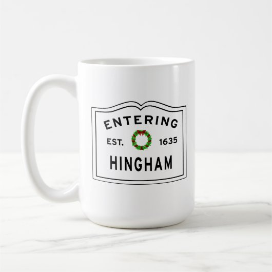 ヒンガムのクリスマスマグ – 色を選ぶ！ コーヒーマグカップ (左)