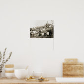 ヒンギャ市中国1904年写真寺群 ポスター (キッチン)