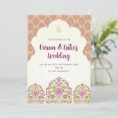 ヒンズーの結婚式の招待インディアン結婚式の招待 招待状 (スタンド正面)