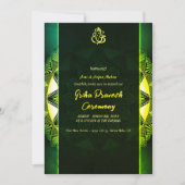 ヒンズーハウスウォーミンググリハプラヴェシュゴールデンチャクラ 招待状 (正面)