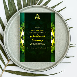 ヒンズーハウスウォーミンググリハプラヴェシュゴールデンチャクラ 招待状