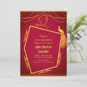 ヒンズーハウスウォーミンググリハプラヴェシュゴールデンピーコック 招待状 (スタンド正面)