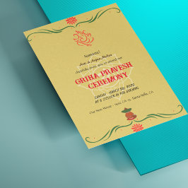 ヒンズーハウスウォーミンググリハプラヴェシュ招待状 招待状