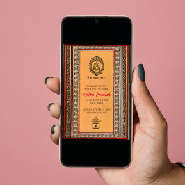 ヒンズーハウスウォーミンググリハプラヴェシュ招待状 招待状