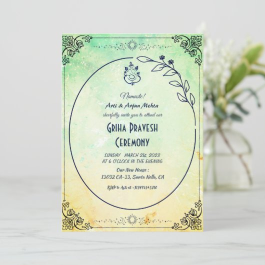ヒンズーハウスウォーミンググリハプラヴェシュ 招待状 (スタンド正面)