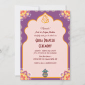 ヒンズーハウスウォーミンググリハプラヴェシュ 招待状 (正面)