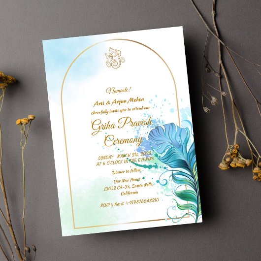 ヒンズーハウスウォーミンググリハプラヴェシュ 招待状