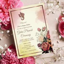 ヒンズーハウスウォーミンググリハプラヴェシュ 招待状