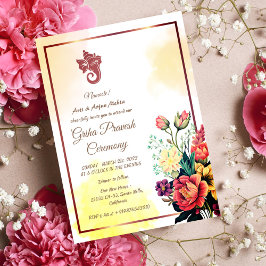 ヒンズーハウスウォーミンググリハプラヴェシュ 招待状