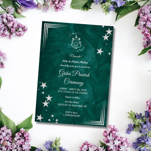 ヒンズーハウスウォーミンググリハプラヴェシュ 招待状