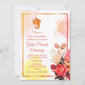 ヒンズーハウスウォーミンググリハプラヴェシュ 招待状 (正面)