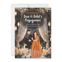 ヒンズー招待状&パンジャビ婚約招待状