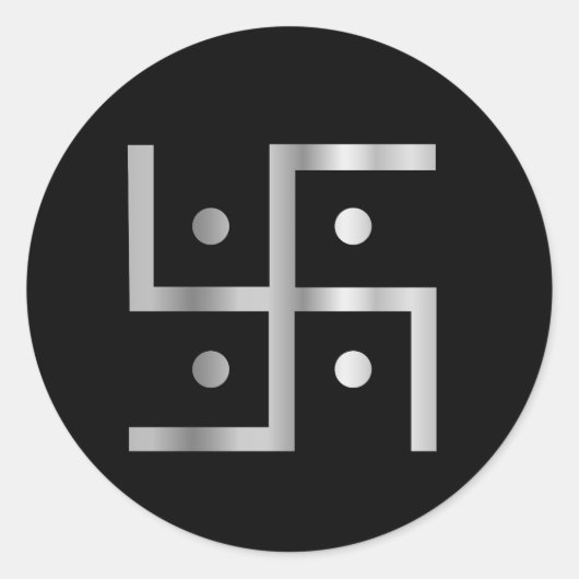ヒンズー教のかぎ十字の記号 ラウンドシール (正面)