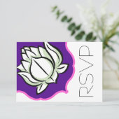 ヒンズー教のはすの花RSVP 出欠カード (スタンド正面)