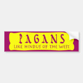 ヒンズー教のような異教徒 バンパーステッカー (正面)