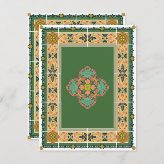 ヒンズー教のイスラム教ア結婚ラビア語またはヒンディー語招待状5 招待状 (正面/裏面)