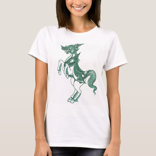 ヒンズー教の仏教の神の天使の馬 Tシャツ (正面)
