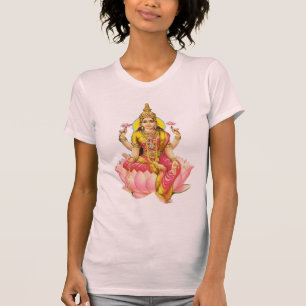ヒンズー教の女神のlakshmiの富の繁栄のお金 tシャツ