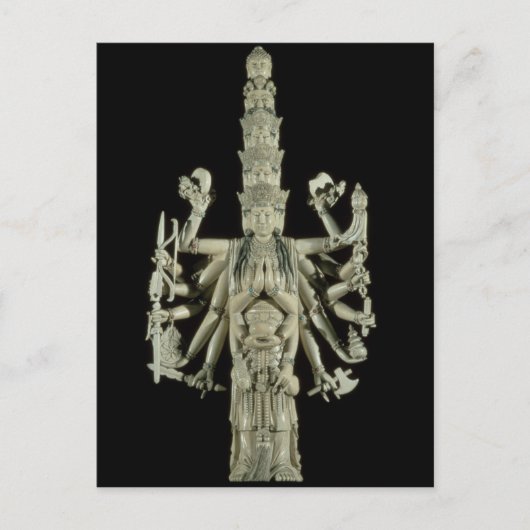 ヒンズー教の女神Kaliの姿 ポストカード (正面)