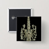 ヒンズー教の女神Kaliの姿 缶バッジ (正面&裏面)