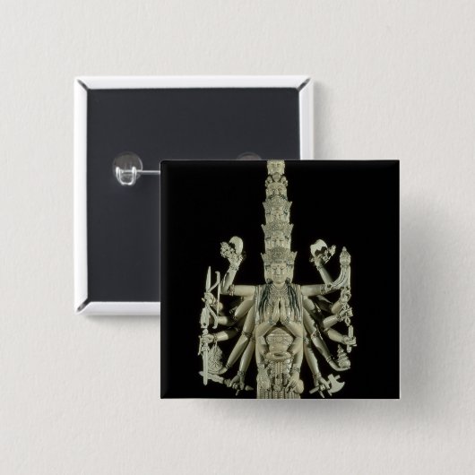 ヒンズー教の女神Kaliの姿 缶バッジ (正面&裏面)